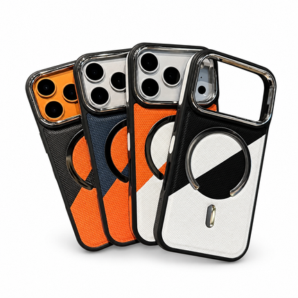 Colour Block Leather MagSafe Armour Case for iPhone – product view 1