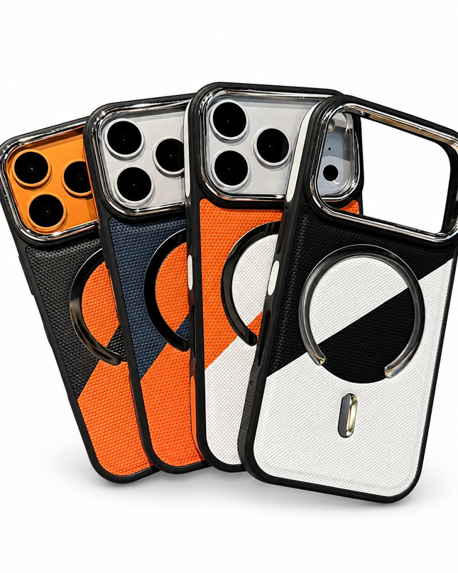 Colour Block Leather MagSafe Armour Case for iPhone – product view 1