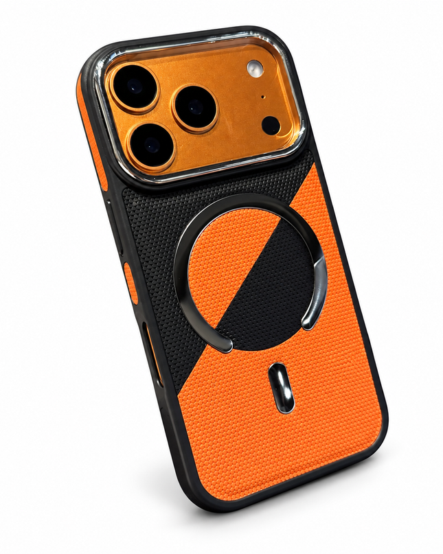 Colour Block Leather MagSafe Armour Case for iPhone – product view 4