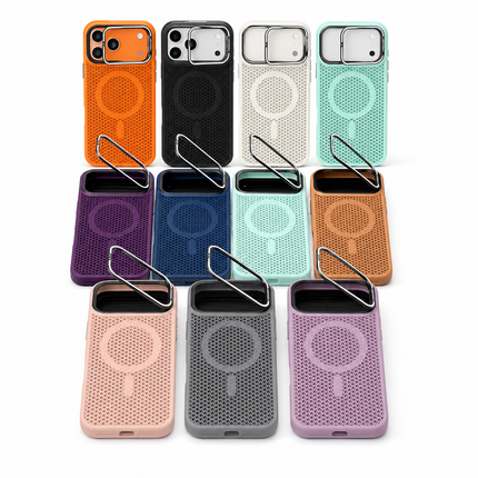 Mesh Cooling Magnetic Stand Case for iPhone – product view 1