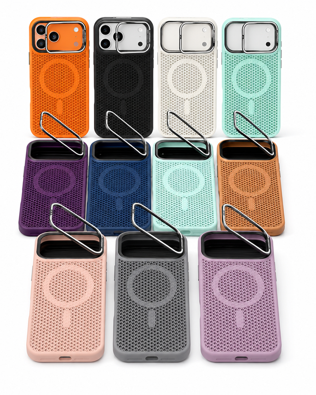 Mesh Cooling Magnetic Stand Case for iPhone – product view 1