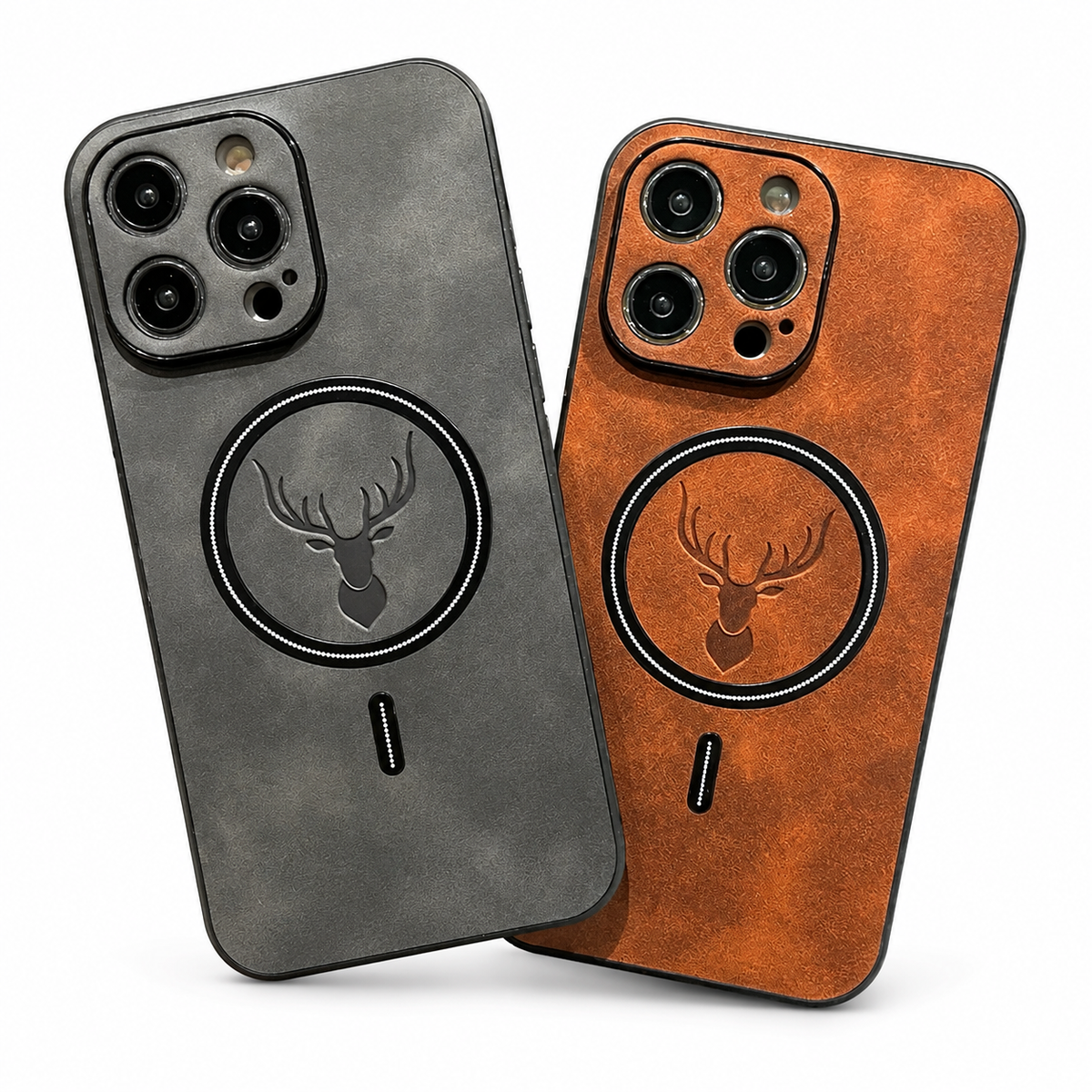 Deer Pattern Leather Magnetic Case for iPhone