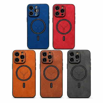 Deer Pattern Leather Magnetic Case for iPhone – product view 9