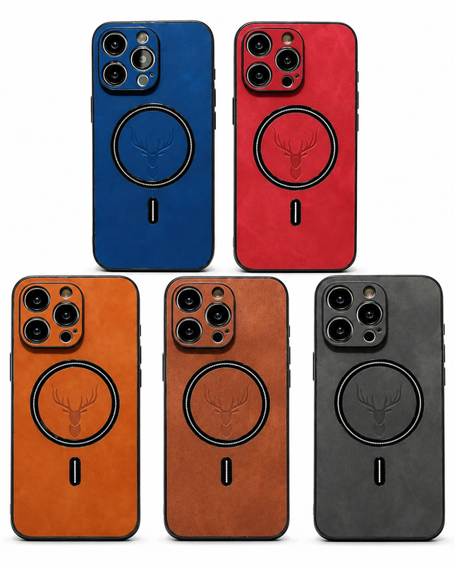 Deer Pattern Leather Magnetic Case for iPhone – product view 9