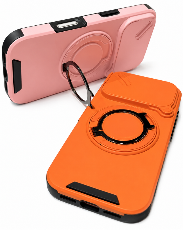 Magnetic Ring Stand Case & Cleaning Kit for iPhone – product view 2