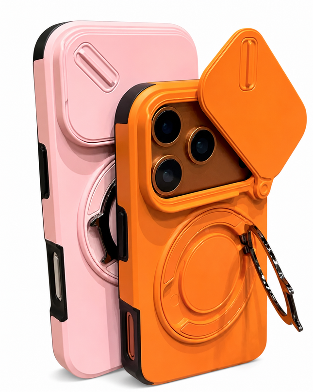 Magnetic Ring Stand Case & Cleaning Kit for iPhone – product view 1