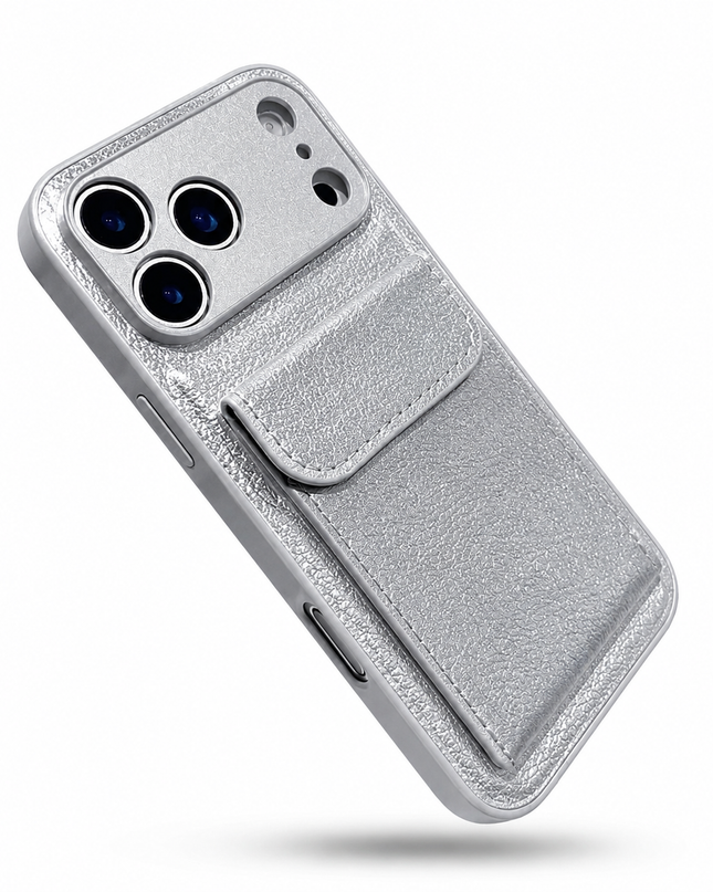 Leather Card Holder Stand Case for iPhone – product view 6