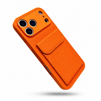 Leather Card Holder Stand Case for iPhone – product view 7