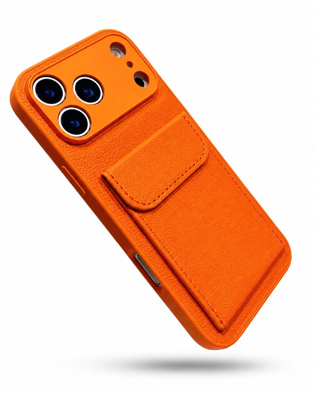 Leather Card Holder Stand Case for iPhone – product view 7