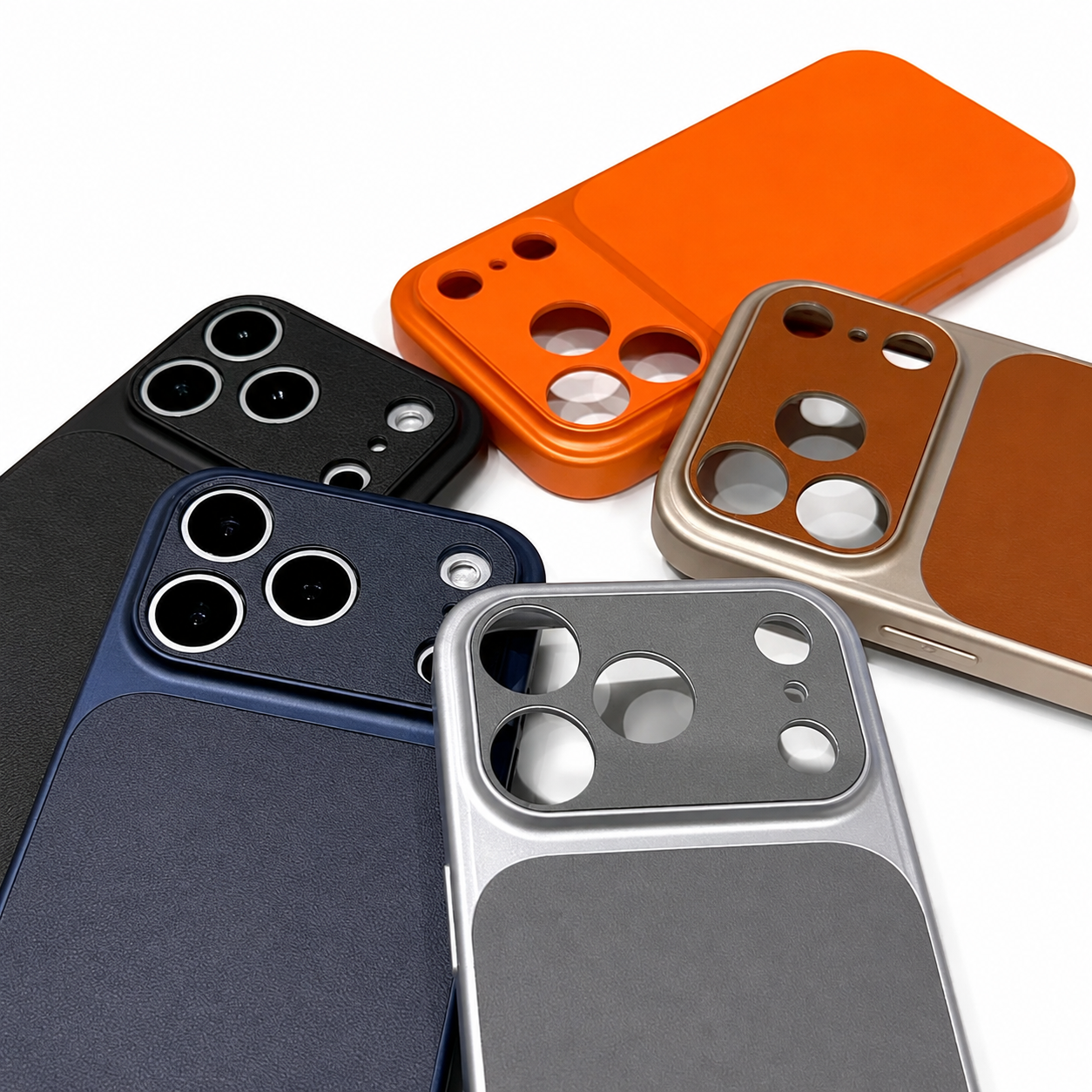 Faux Leather Lens Window Case for iPhone