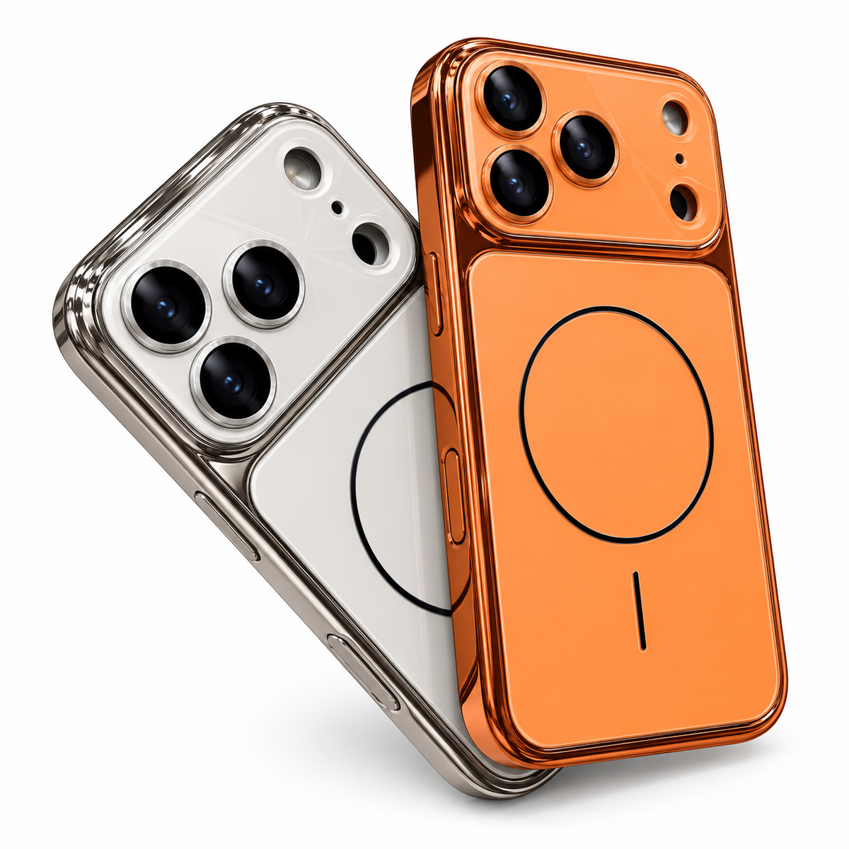 Glass Matte Lens Protection MagSafe Case for iPhone