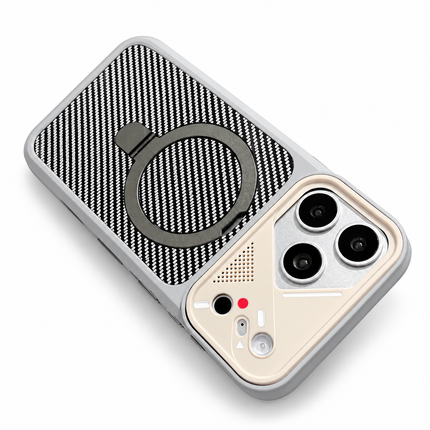 Carbon Fibre Magnetic Stand Case for iPhone – product view 5