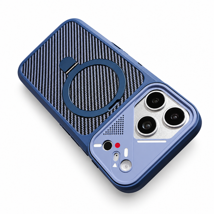Carbon Fibre Magnetic Stand Case for iPhone – product view 7