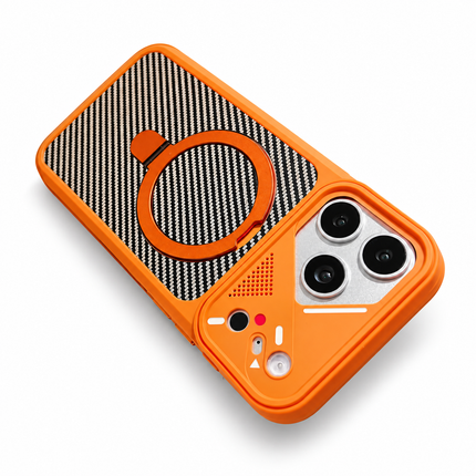 Carbon Fibre Magnetic Stand Case for iPhone – product view 3