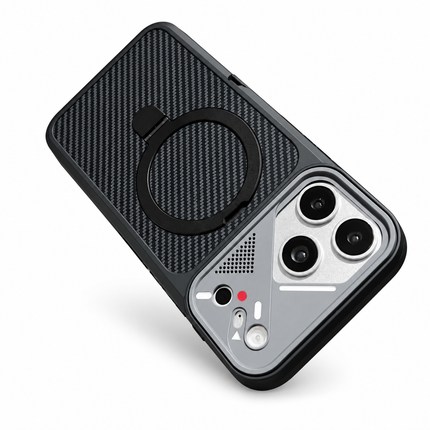 Carbon Fibre Magnetic Stand Case for iPhone – product view 4
