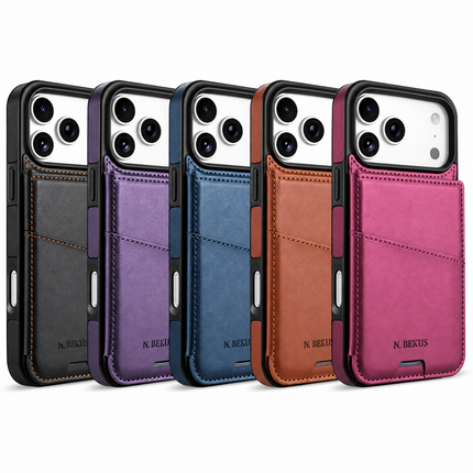Leather Card Slot Wallet Case for iPhone – product view 1