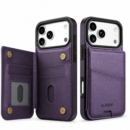 Leather Card Slot Wallet Case for iPhone – product view 7