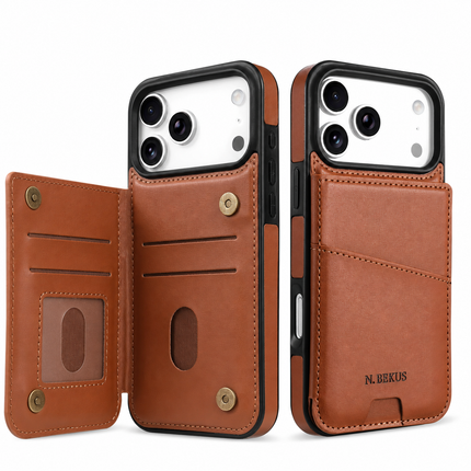 Leather Card Slot Wallet Case for iPhone – product view 3