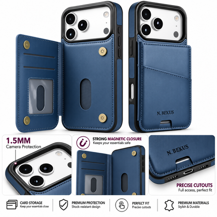 Leather Card Slot Wallet Case for iPhone – product view 2