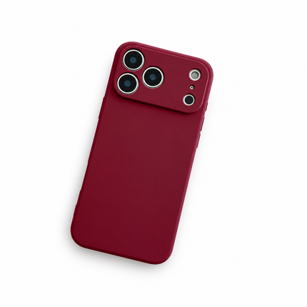 Wine Red Liquid Silicone Case for iPhone – product view 1