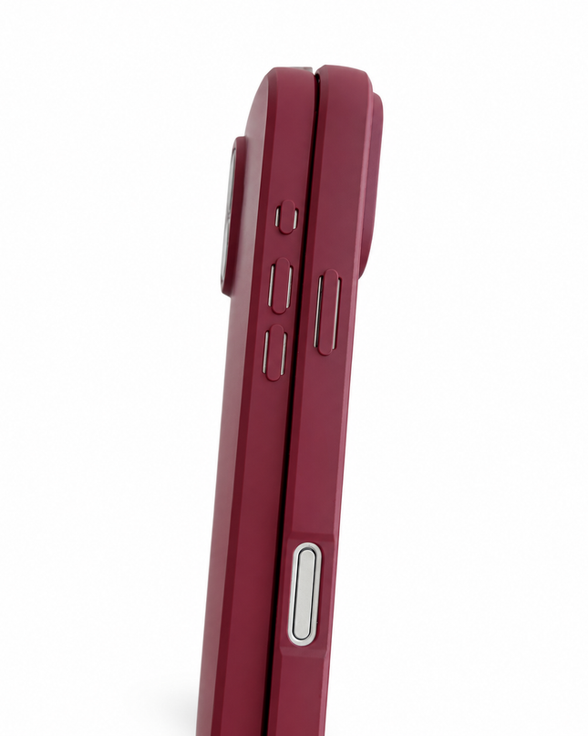 Wine Red Liquid Silicone Case for iPhone – product view 6
