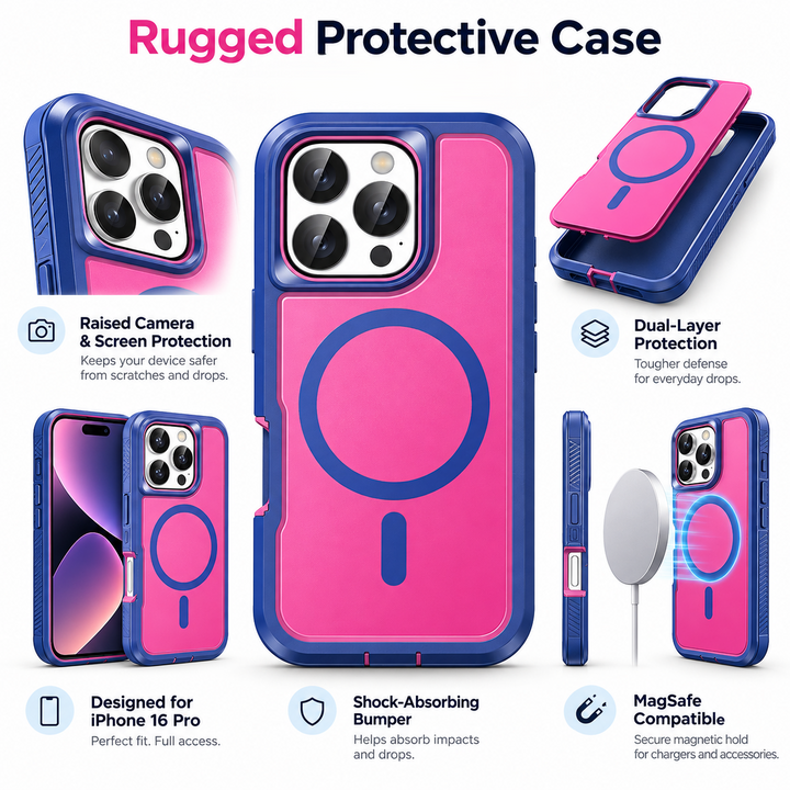 Heavy-Duty Magnetic Armour Case for iPhone