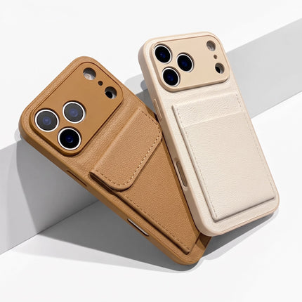 Leather Card Holder Stand Case for iPhone – product view 1