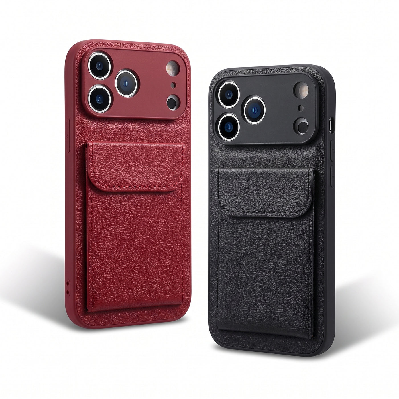 Leather Card Holder Stand Case for iPhone