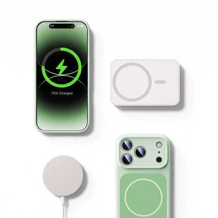AI Button Liquid Silicone MagSafe Case for iPhone – product view 4