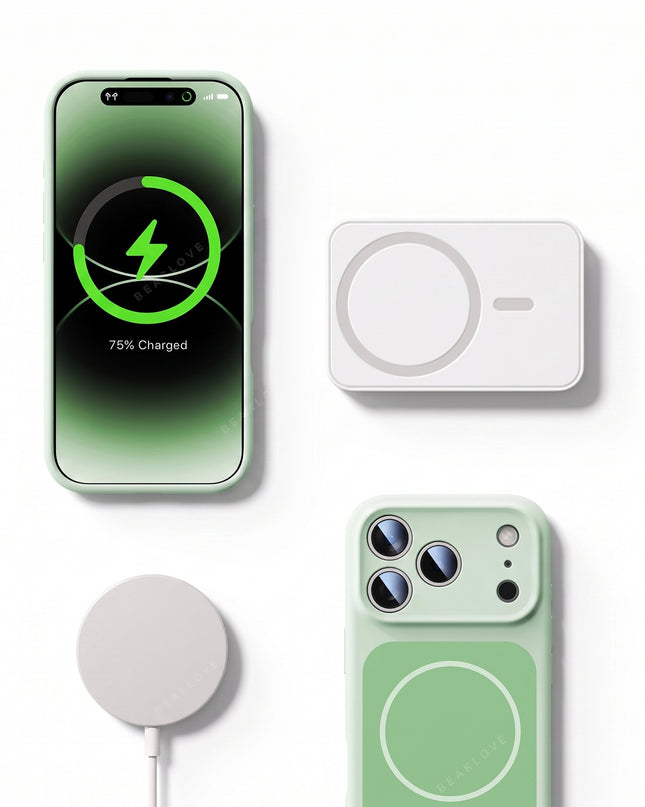 AI Button Liquid Silicone MagSafe Case for iPhone – product view 4