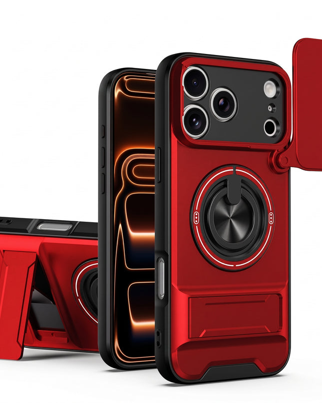 360° Ring Stand Camera Cover Case for iPhone – product view 4