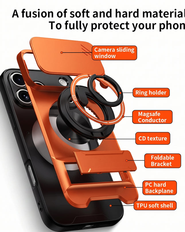 360° Ring Stand Camera Cover Case for iPhone – product view 3