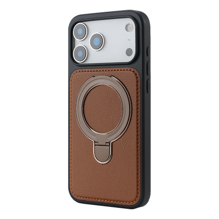 Leather Magnetic Ring Stand Case for iPhone – product view 7