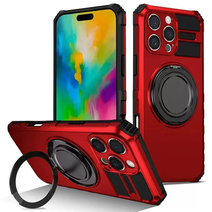 360° Magnetic Stand Case for iPhone - Red