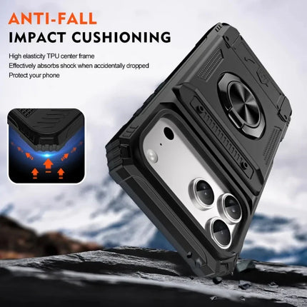 Magnetic Ring Stand Wallet Case for iPhone