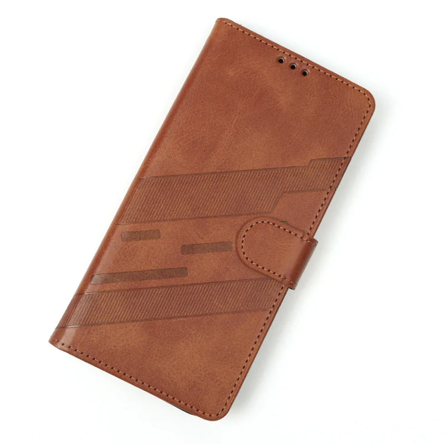 Vintage Leather Wallet Stand Case for iPhone - PURPLE