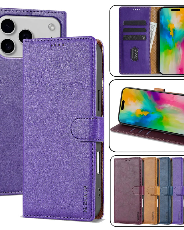 Leather Flip Card Slot Case for iPhone – product view 1