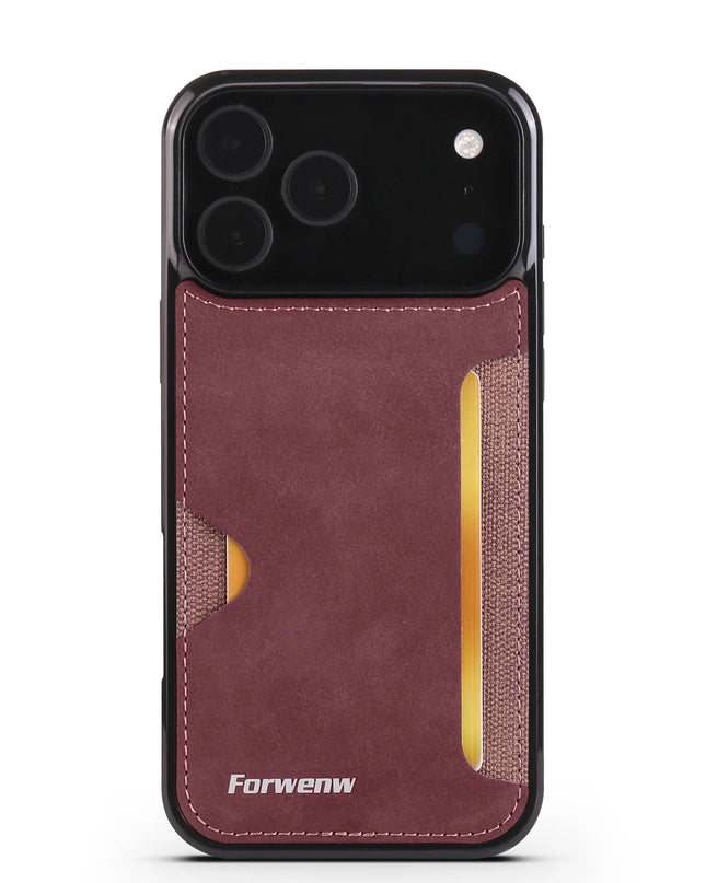 Retro Leather Card Holder Case for iPhone – product view 6
