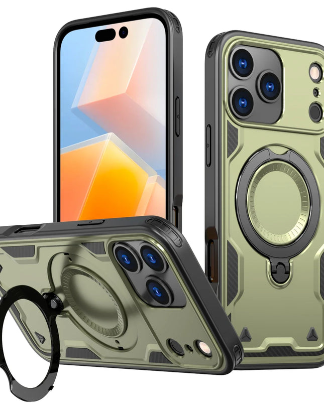 Rugged Magnetic Ring Stand Case for iPhone – product view 2