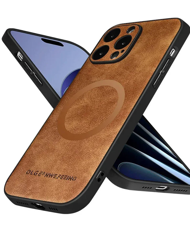 Matte PU Leather MagSafe Case for iPhone – product view 3