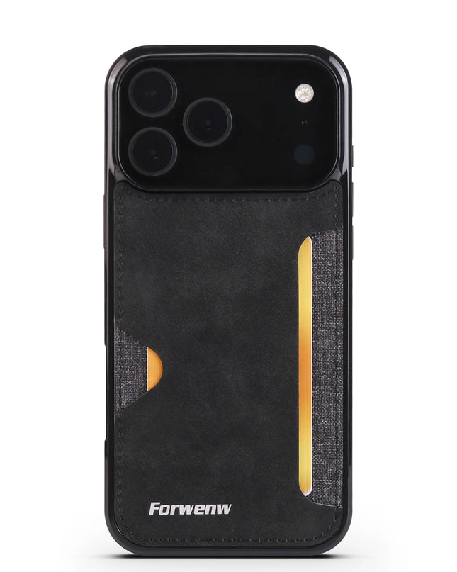 Retro Leather Card Holder Case for iPhone – product view 4