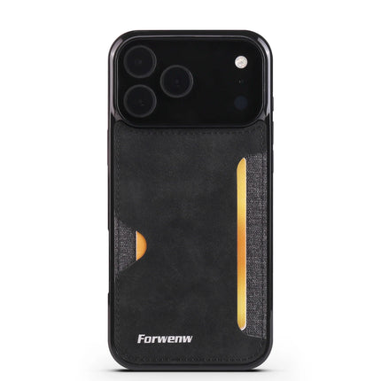 Retro Leather Card Holder Case for iPhone – product view 4