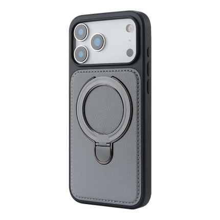Leather Magnetic Ring Stand Case for iPhone – product view 10