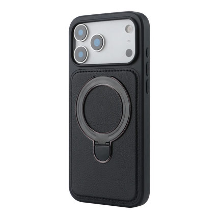 Leather Magnetic Ring Stand Case for iPhone – product view 11