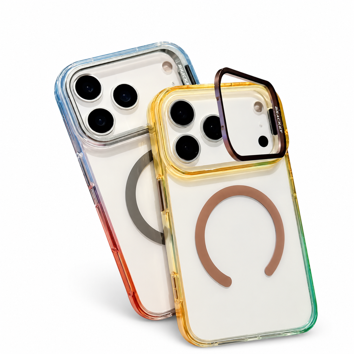 Gradient Clear Camera Ring Case for iPhone