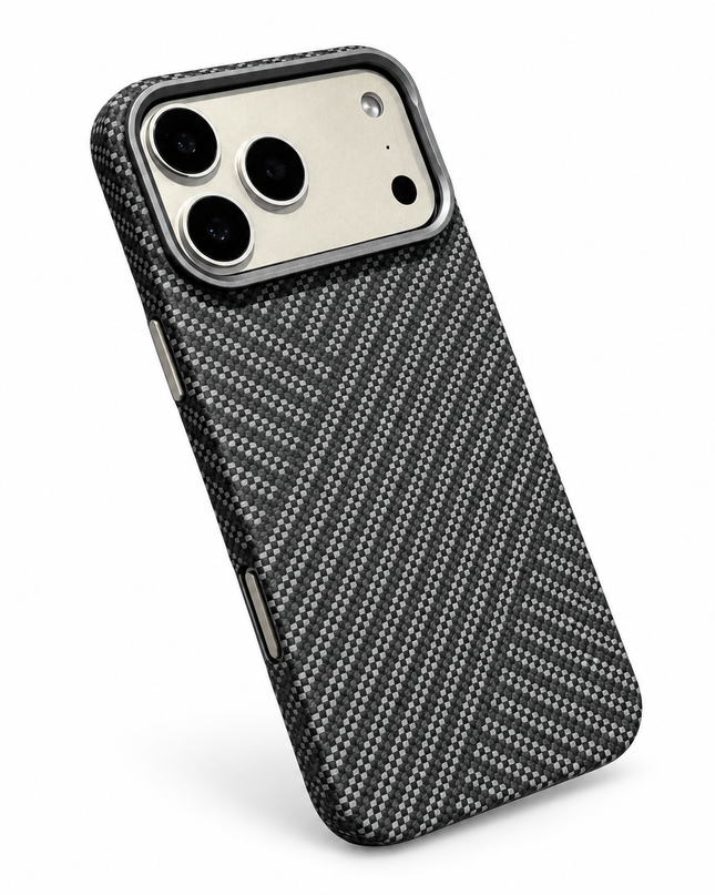 Grey carbon fibre case for iPhone