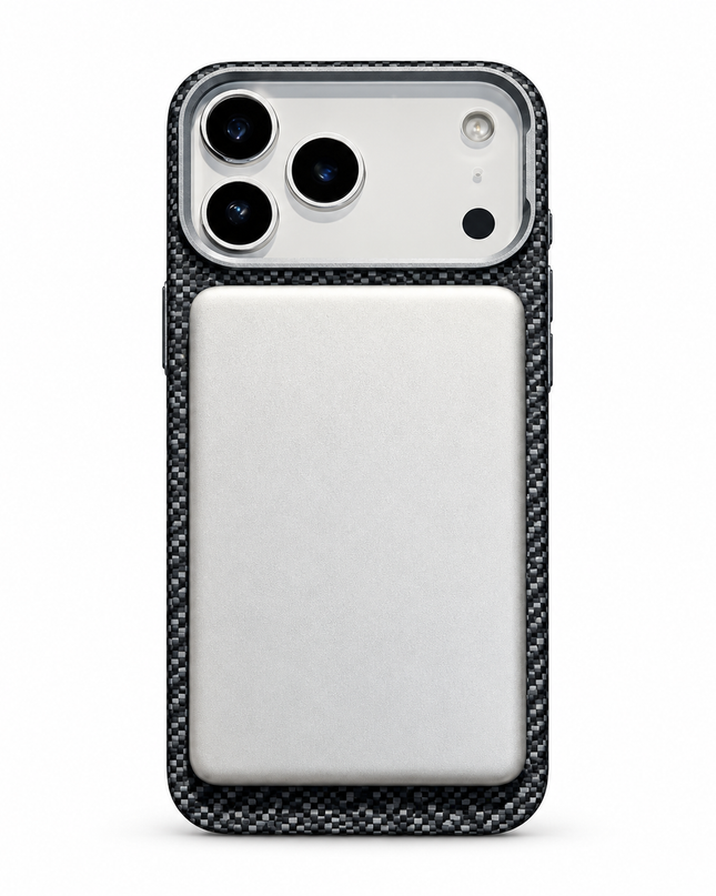 Carbon fibre MagSafe case with magnetic battery