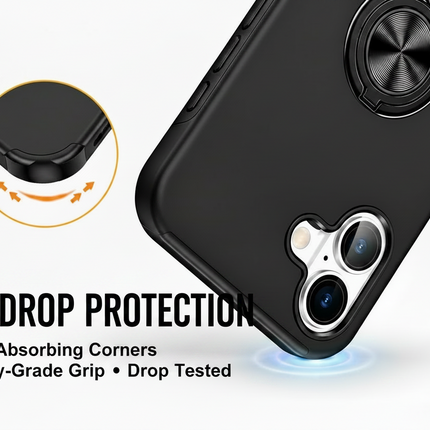 Magnetic Ring Holder Case - anti-shock protection
