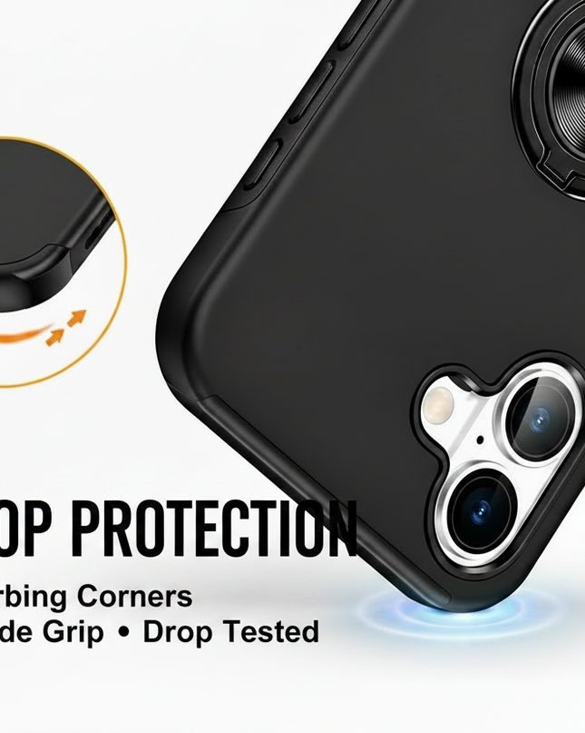 Magnetic Ring Holder Case - anti-shock protection