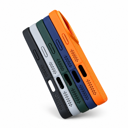 Mesh Cooling MagSafe Case for iPhone – side profile and colours